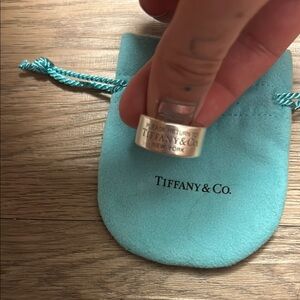Tiffany & Co. Stamped Wide Ring with Pouch